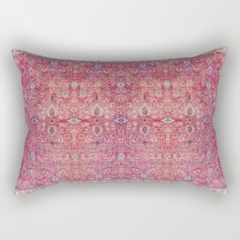 Pink Vintage Antique Oriental Traditional Moroccan Original Artwork Rectangular Pillow