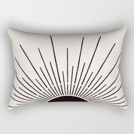 Boho Sun no. 5 Black Rectangular Pillow