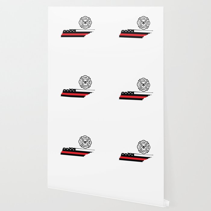 Tennessee Firefighter Shield Thin Red