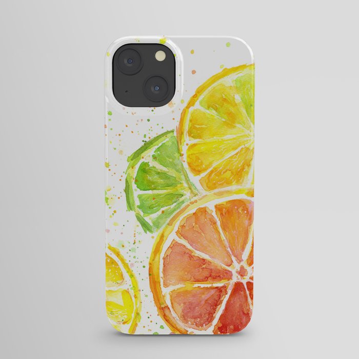 Fruit Watercolor Citrus iPhone Case