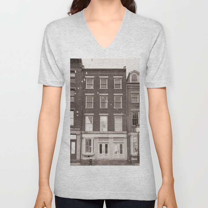 Vintage NYC Street Views V Neck T Shirt