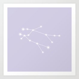 GEMINI Lavender Purple – Zodiac Astrology Star Constellation Art Print