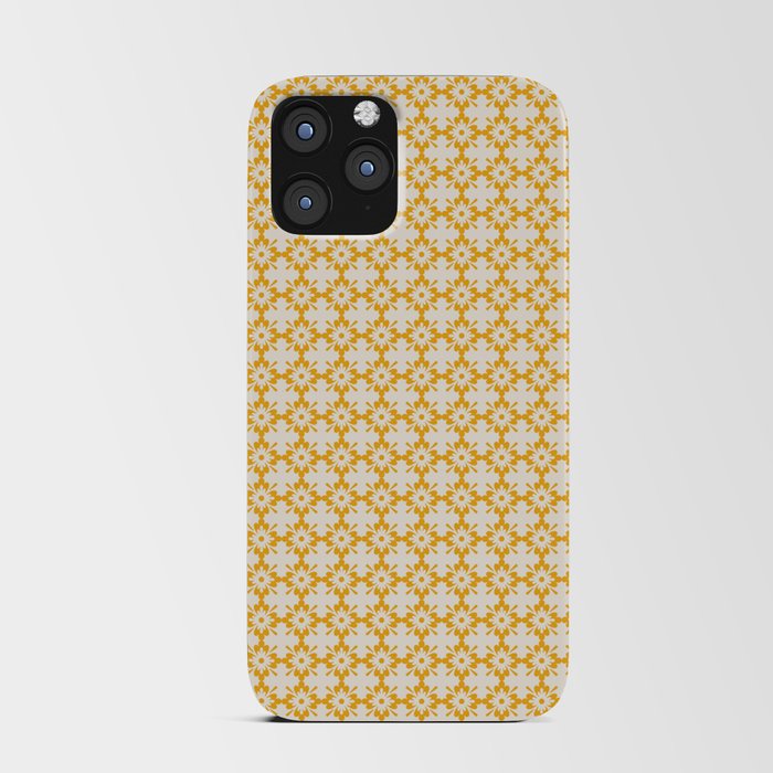 Floral vintage ornament pattern in yellow iPhone Card Case