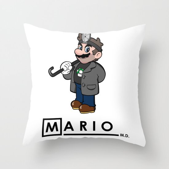 Mario M.D. Throw Pillow
