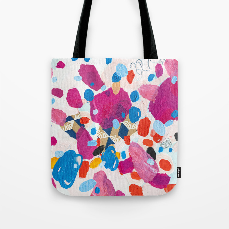 fuchsia tote bag