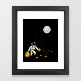 Star Collector Framed Art Print | Funny, Illustration, Digital, Space 