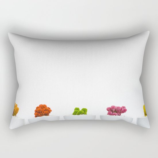 colorful cacti Rectangular Pillow