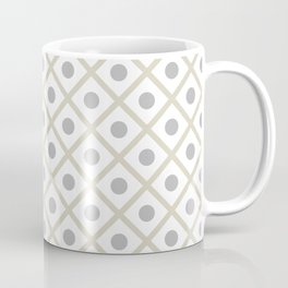 Geometric design grey green dotted squares pattern Coffee Mug