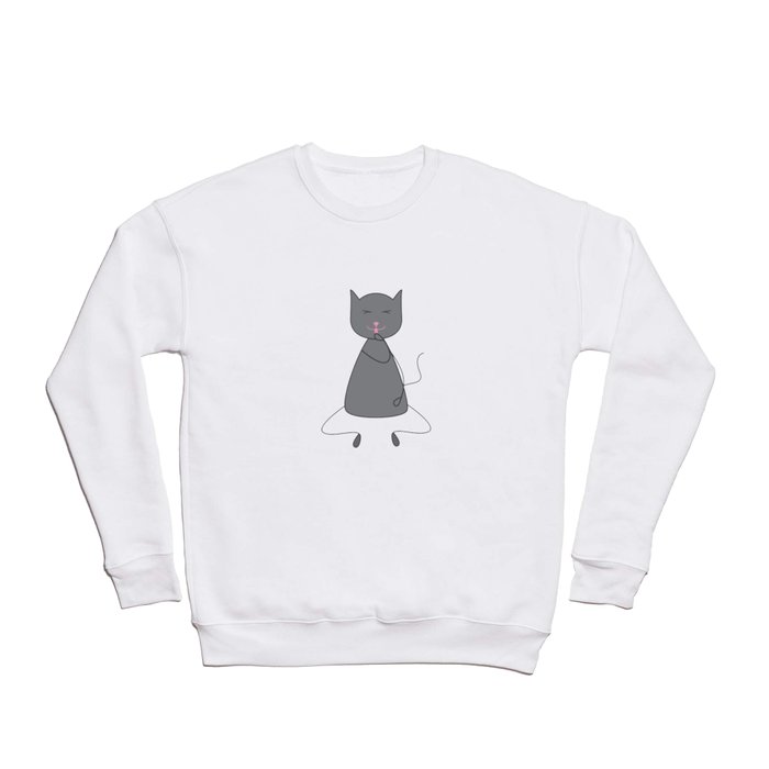Cute grey colored cat Crewneck Sweatshirt