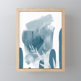 Seuledo 2 - Minimal Abstract Tropical Painting Framed Mini Art Print