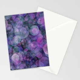 Purple Bubbles Stationery Card