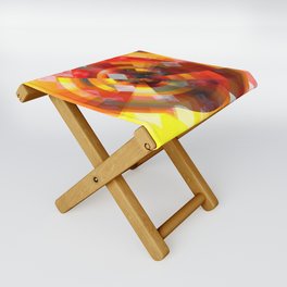 geometric pixel square pattern abstract background in red brown yellow Folding Stool