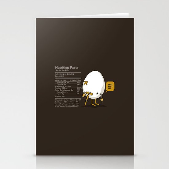 They Beat Me Stationery Cards