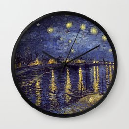 Vincent Van Gogh Starry Night Over The Rhone Wall Clock
