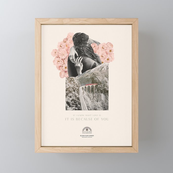 Because of You Framed Mini Art Print