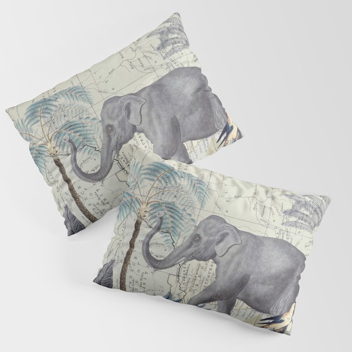 The Journey of the Elephant Pillow Sham