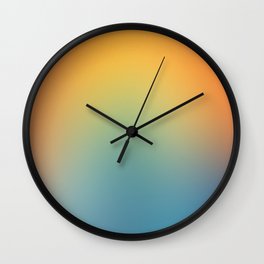 Gradient design sunset colors Wall Clock