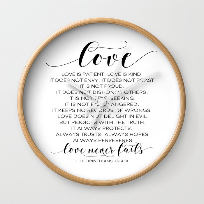 DEFINITION OF LOVE Love Is Patient Love Is Kind Love Quote Love Art Love Gift Darling Gift Love you Wall Clock