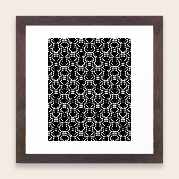 Art Deco Scallop Billy Pat Framed Art Print By Billyandpat Society6