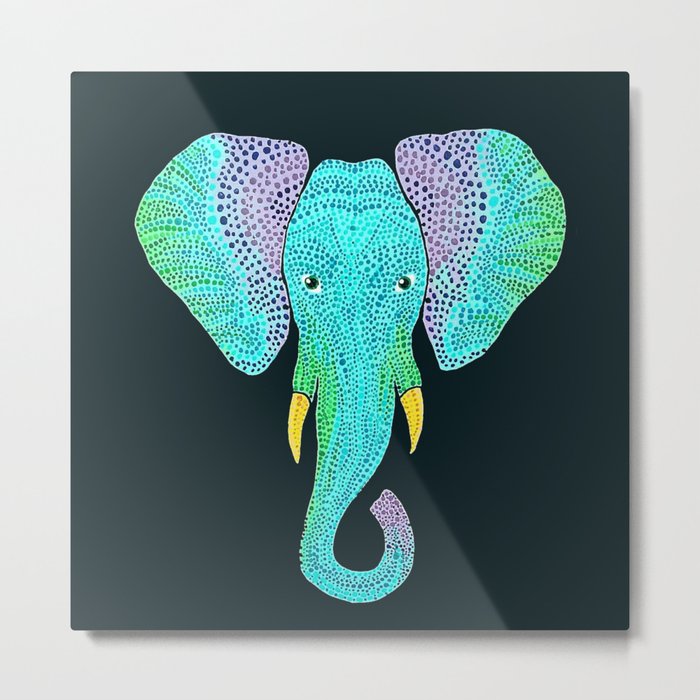 Elliedot Pachyderm Elephant Art Metal Print