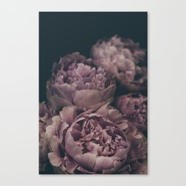Moody Peonies | Modern Floral Photography | Nature Canvas Print