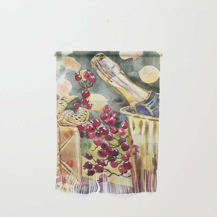 Festive champagne Wall Hanging