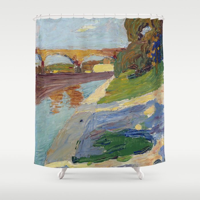 Wassily Kandinsky Munich – The Isar (1901) Shower Curtain