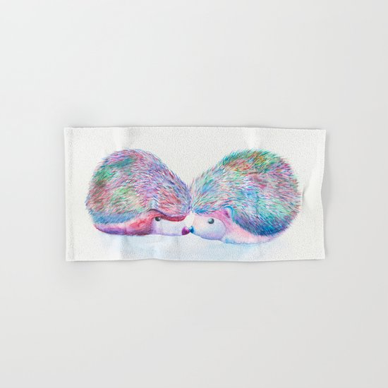 Watercolour Hedgehogs Hand & Bath Towel