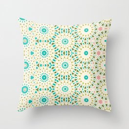 Abstract Floral Pattern 04 – Bloom – Color 03 Throw Pillow
