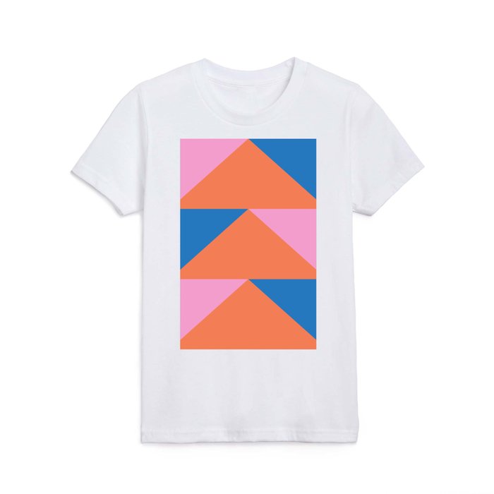 Orange Triangles Kids T Shirt
