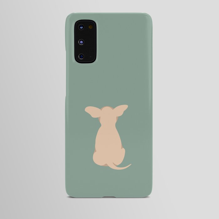 Blonde Short Hair Chihuahua Back Android Case