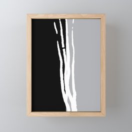 Abstract Line Art Black White Gray Grey Framed Mini Art Print