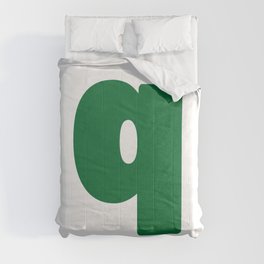 q (Olive & White Letter) Comforter