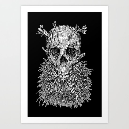 Lumbermancer B/W Art Print