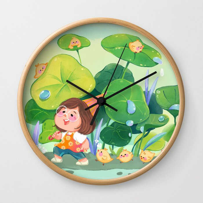 Under the leaves Wall Clock