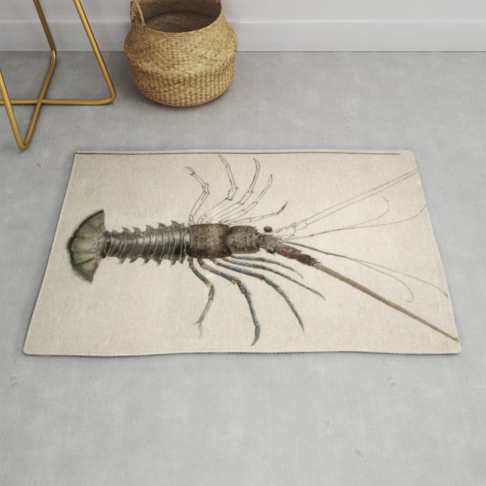 Vintage Lobster Artwork Rug by BravuraMedia Society6