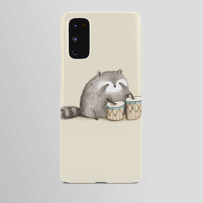 Raccoon on Bongos Android Case