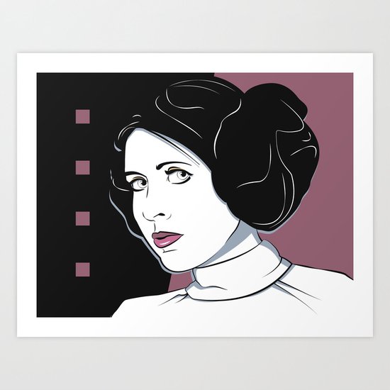 Princess Leia Pop Art Art Print