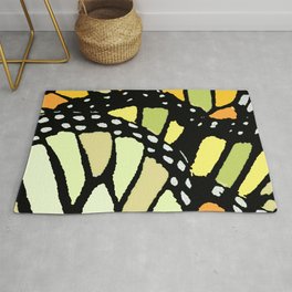 MONARCH BUTTERFLY WINGS ABSTRACT MODERN ART Area & Throw Rug
