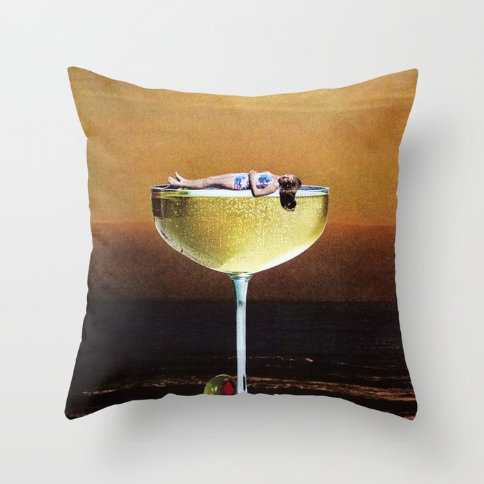 Champagne Sunset Throw Pillow