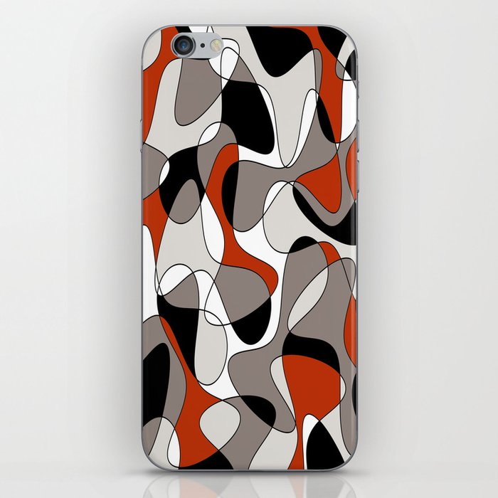 Abstract pattern - orange and gray. iPhone Skin