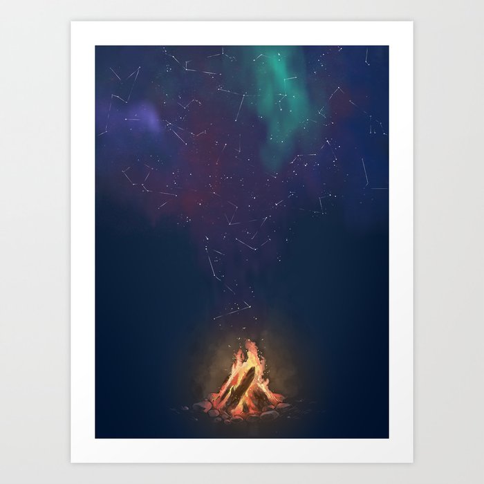 Campfire of Constellations Art Print