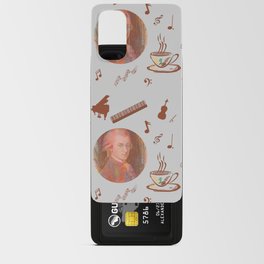 Coffee is a human right for a musician - on a grey background Android Card Case