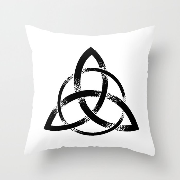 Triquetra Throw Pillow