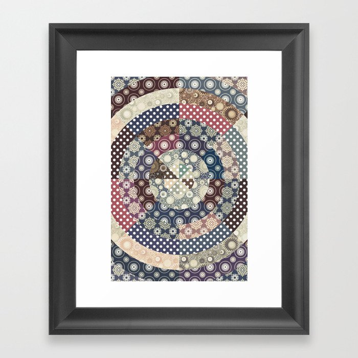Playing with circles II Framed Art Print