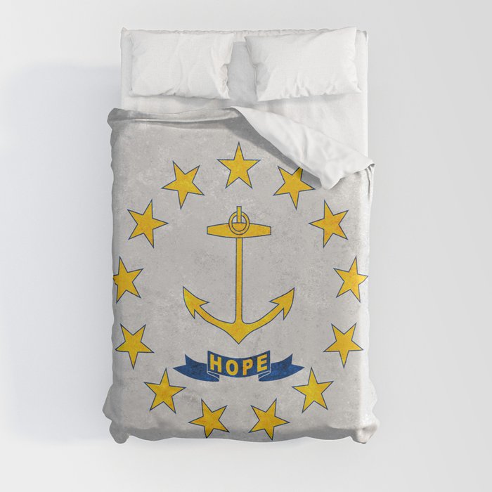 State flag of Rhode Island Duvet Cover