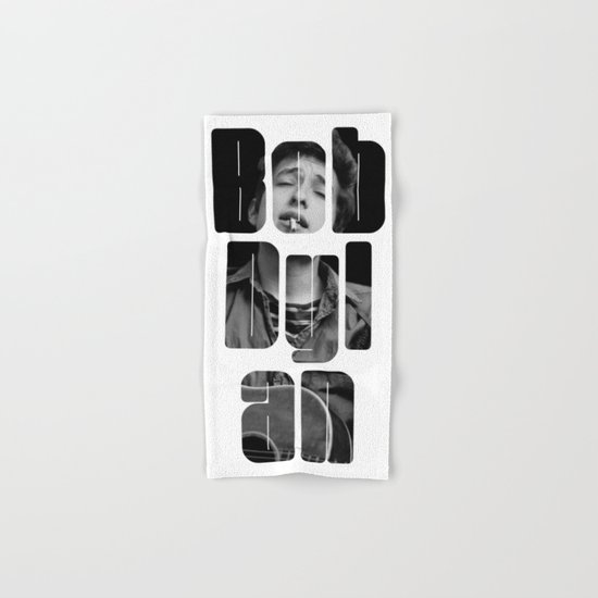 Bob Dylan Font Black And White Hand & Bath Towel