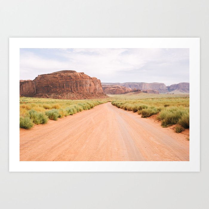 Sandstone Cliffs At Monument Valley Art Print By Peterwey