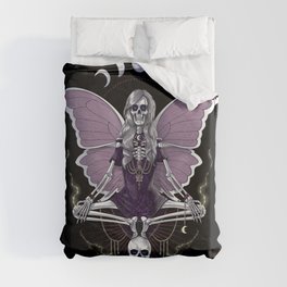 Goth Skeleton Butterfly Duvet Cover