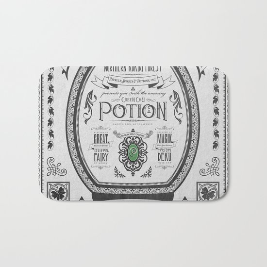 Legend of Zelda Green Chu Potion Advertisement Bath Mat